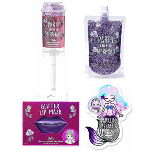 Justice Mermaid Cosmetic Set Lip Mask Bath Glitter